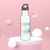 Leraar Moderne Regenboog Kleuren Gepersonaliseerde Waterfles