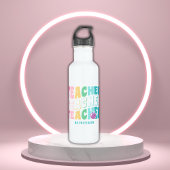 Leraar Moderne Regenboog Kleuren Gepersonaliseerde Waterfles