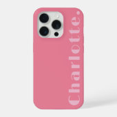 Leraar | Moderne Roze Afstuderen Eigen Naam iPhone Hoesje (Achterkant)