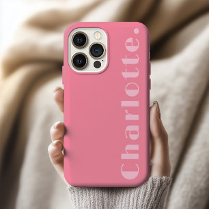 Leraar Moderne Roze Afstuderen Eigen Naam iPhone 15 Pro Case