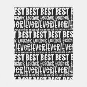 Leraar moderne typografie eenvoudig uniek bedankt fleece deken (Voorkant)
