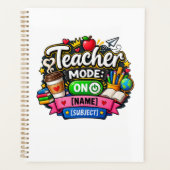 Leraar Modus Aan Grappige Persoonlijke Leraar Planner (Voorkant)
