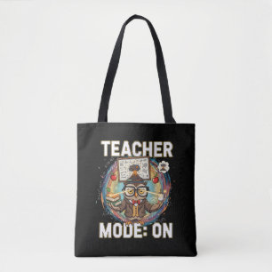 Leraar Modus: AAN – Grappige Uil Leraar Ontwerp Tote Bag