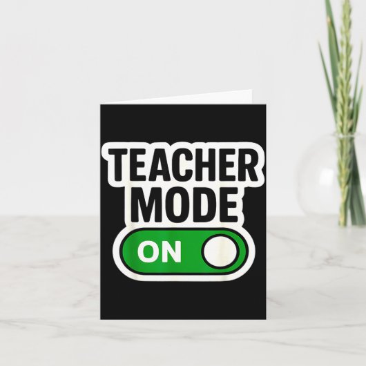Leraar Modus Aan Knop Schakelaar Nieuw Schooljaar  Kaart (Voorkant)