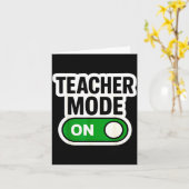 Leraar Modus Aan Knop Schakelaar Nieuw Schooljaar  Kaart (Gele Bloem)