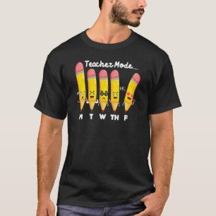 Leraar Modus I Potlood Tgif Voor Gelukkig I Vrijd T-shirt