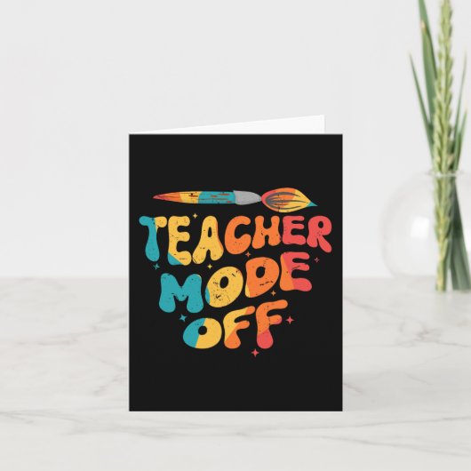 Leraar Modus Uit Laatste Dag Van School Kunstleraa Kaart (Voorkant)
