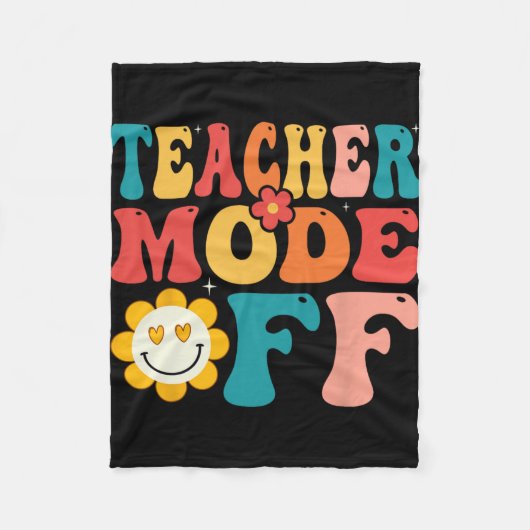 Leraar Modus Uit Laatste Schooldag Zomerstop Fleece Deken (Voorkant)