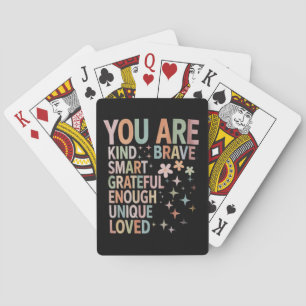 Leraar Motiverend Eerste Dag Terug naar School Pokerkaarten