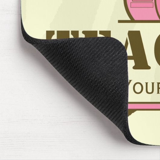 Leraar Mousepad - Brown Zebra Print Muismat (Hoek)