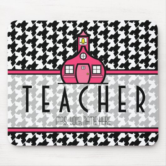 Leraar Mousepad - Houndstooth Muismat (Voorkant)
