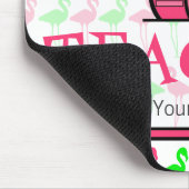 Leraar Mousepad - Roze en groen Flamingo patroon Muismat (Hoek)
