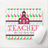 Leraar Mousepad - Roze en groen Flamingo patroon Muismat (Met muis)