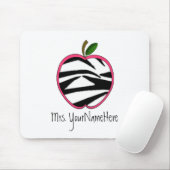 Leraar Mousepad - Zebra Print Apple Muismat (Met muis)