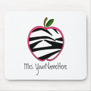 Leraar Mousepad - Zebra Print Apple Muismat