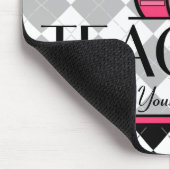 Leraar Mousepad - Zwarte en Witte Argyle Muismat (Hoek)