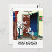 Leraar na de eerste schooldag briefkaart (Voorkant / Achterkant)