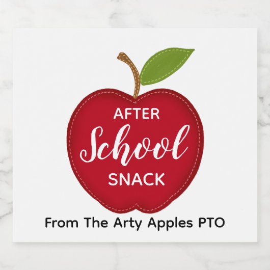 Leraar Na school snack bier Etiket (Enkel label)