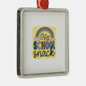 Leraar na schoolsnack metalen ornament (Rechts)