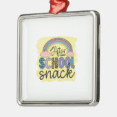 Leraar na schoolsnack metalen ornament (Links)