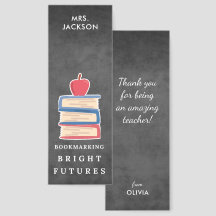 Leraar Naam Gift Apple Boeken Quote schoolbord