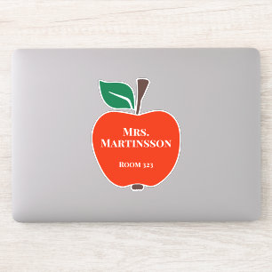 Leraar naam kamernummer Rood Groen Appel Sticker