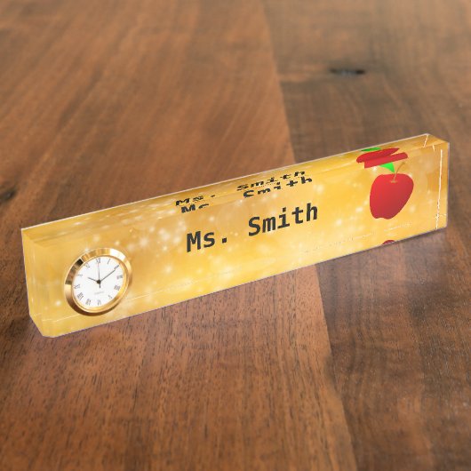 leraar naambordje (Zijkant)