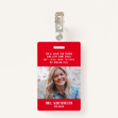 Leraar naambordje met foto badge (Achterkant met clip)