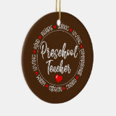 Leraar naar school Terug naar schooldag Keramisch Ornament (Rechts)