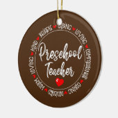 Leraar naar school Terug naar schooldag Keramisch Ornament (Links)