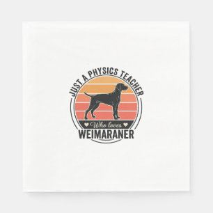 Leraar natuurkunde houdt van Weimaraner vintage-ho Servet
