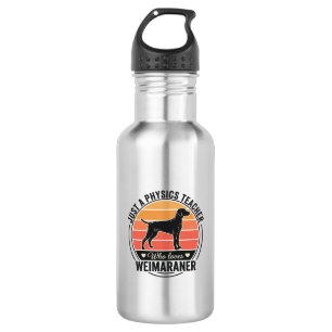Leraar natuurkunde houdt van Weimaraner vintage ho Waterfles