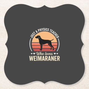 Leraar natuurkunde Weimaraner hondenliefhebber Kartonnen Onderzetters