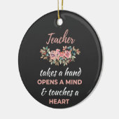 Leraar neemt hand in hand keramisch ornament (Links)