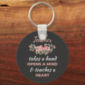 Leraar neemt hand in hand sleutelhanger (Voorkant)