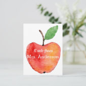 Leraar Note Kaart, Apple Briefpapier, Leraar Gift Briefkaart (Staand voorkant)