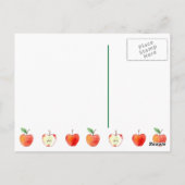 Leraar Note Kaart, Apple Briefpapier, Leraar Gift Briefkaart (Achterkant)