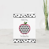 Leraar Notecard - Stip Apple Kaart (Voorkant)