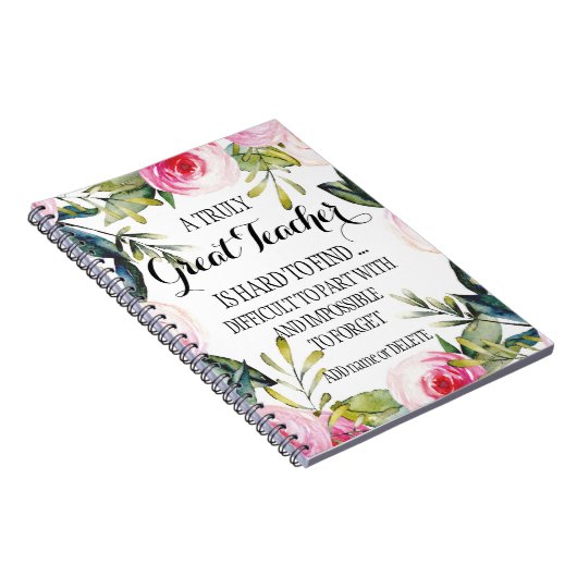 Leraar Notitieboek appreciatie Dank je cadeau Quot (Rechterzijde)