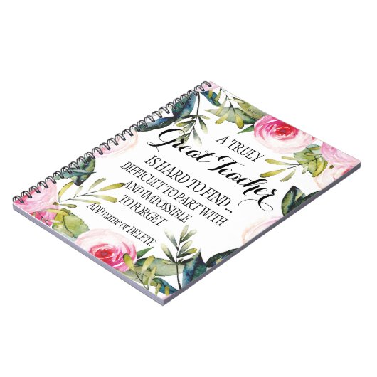 Leraar Notitieboek appreciatie Dank je cadeau Quot (Linkerzijde)