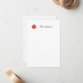 Leraar Notitiekaarten Stationery Schattige Red App Notitiekaartje