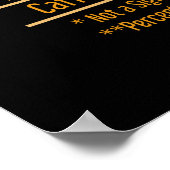 Leraar Nutritional Facts Poster (Hoek)