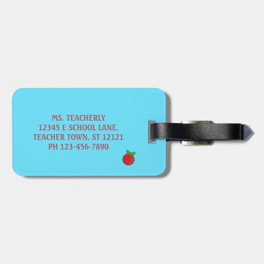 Leraar of bus driver Cute Animals | Aangepaste naa Bagagelabel (Achterkant horizontaal)