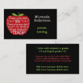 Leraar of privé-leraar die Apple kan aanleren Visitekaartje (Voorkant / Achterkant)