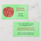 Leraar of Privé Toner Leer Baby Apple en Net Visitekaartje (Voorkant / Achterkant)