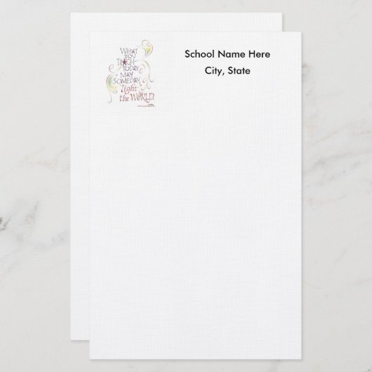 Leraar of schoolBriefpapier Briefpapier (Voorkant / Achterkant)