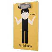 Leraar omdat Guy 2 Funny Clipboard Klembord (Links)