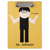 Leraar omdat Guy 2 Funny Clipboard Klembord (Voorkant)