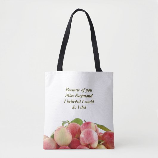 Leraar omdat ik dacht dat ik kon tote bag (Voorkant)