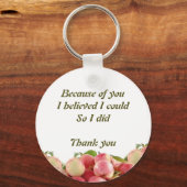 leraar | OMDAT IK VAN MENING WAS DAT IK KON Sleutelhanger (Voorkant)